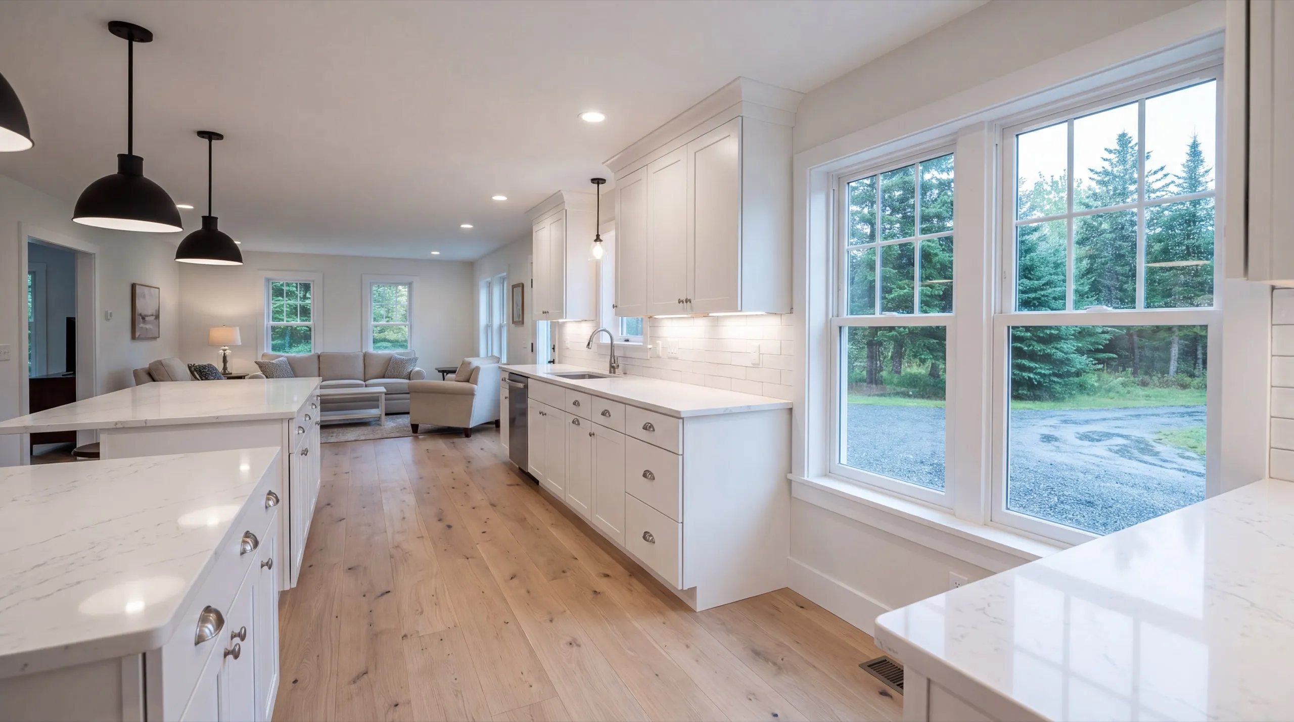 plumbing relocation during a Central Maine kitchen remodel