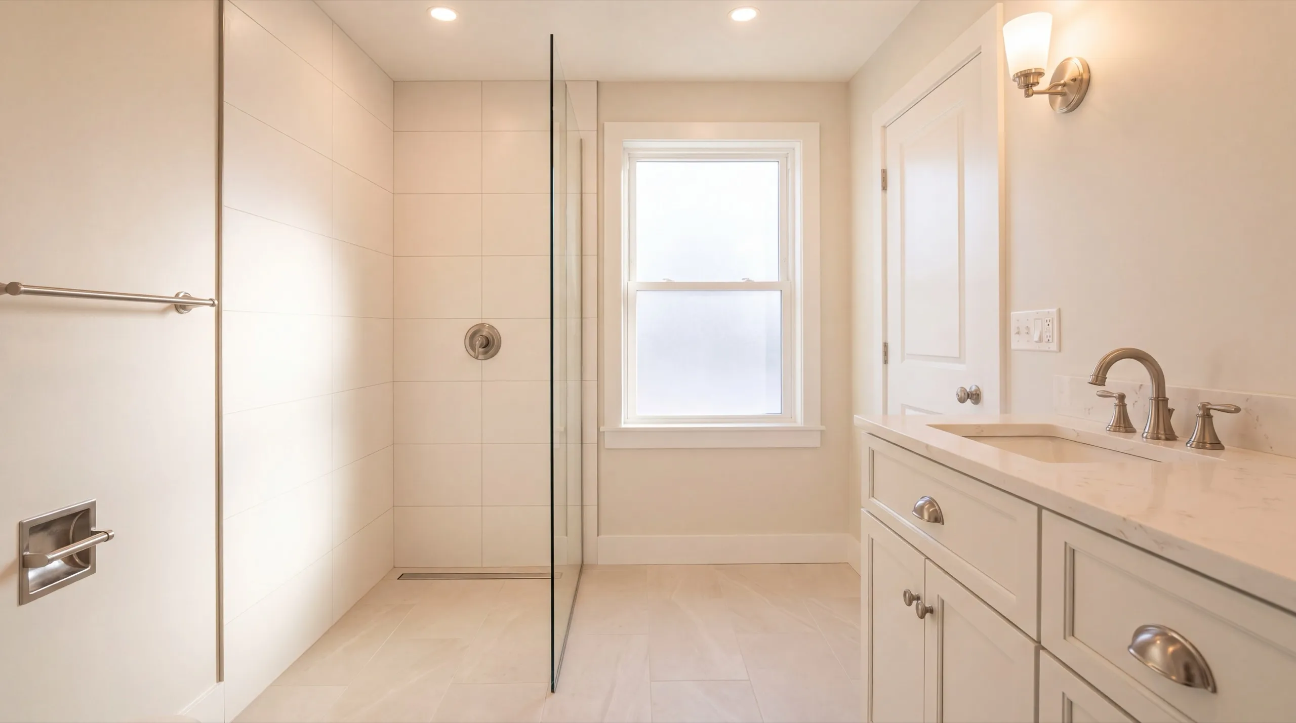 bathroom remodel with new tile in a Randolph home