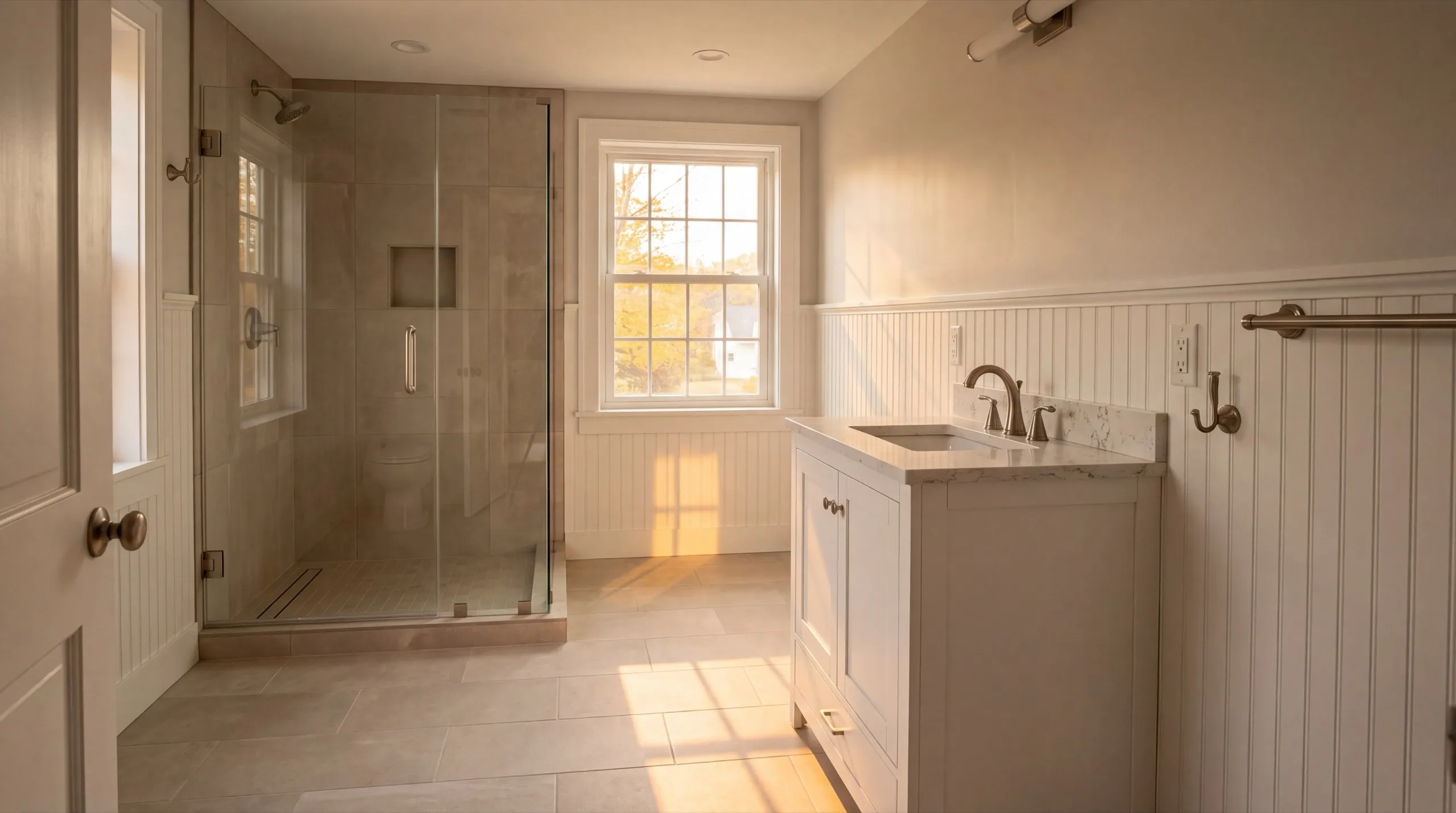 bathroom remodel with new tile in a Richmond home