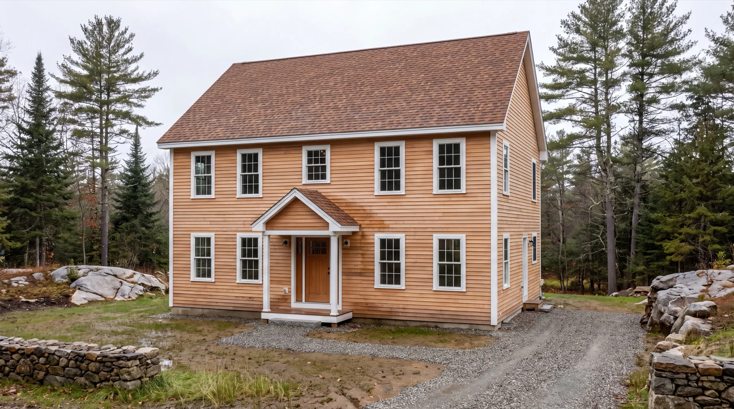 siding contractor in Augusta, ME installing fiber-cement siding