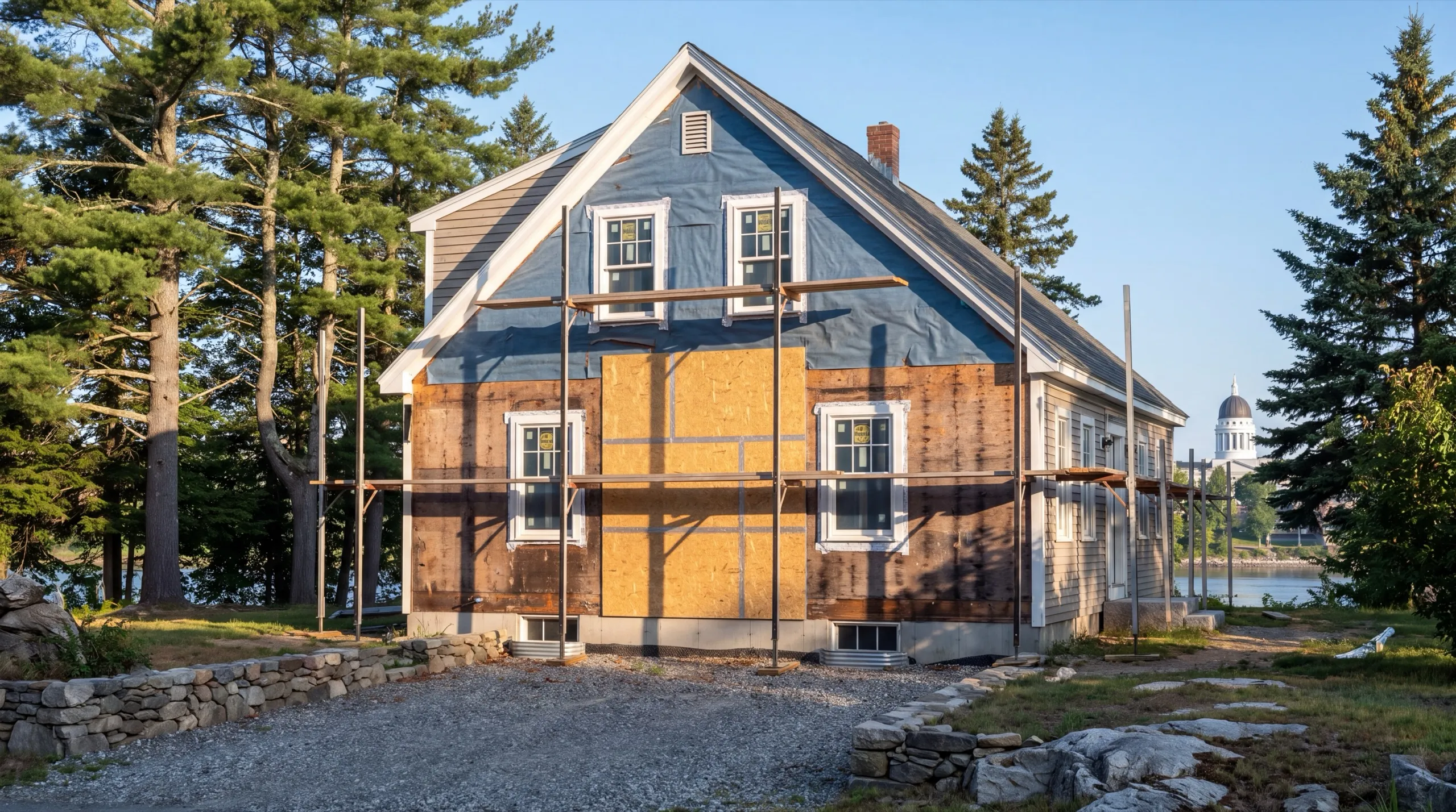 old siding removal on an Augusta home