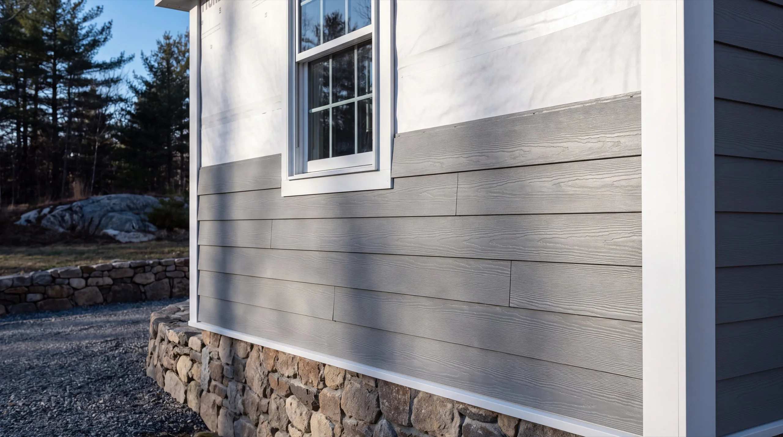 new siding installation in progress in Gardiner