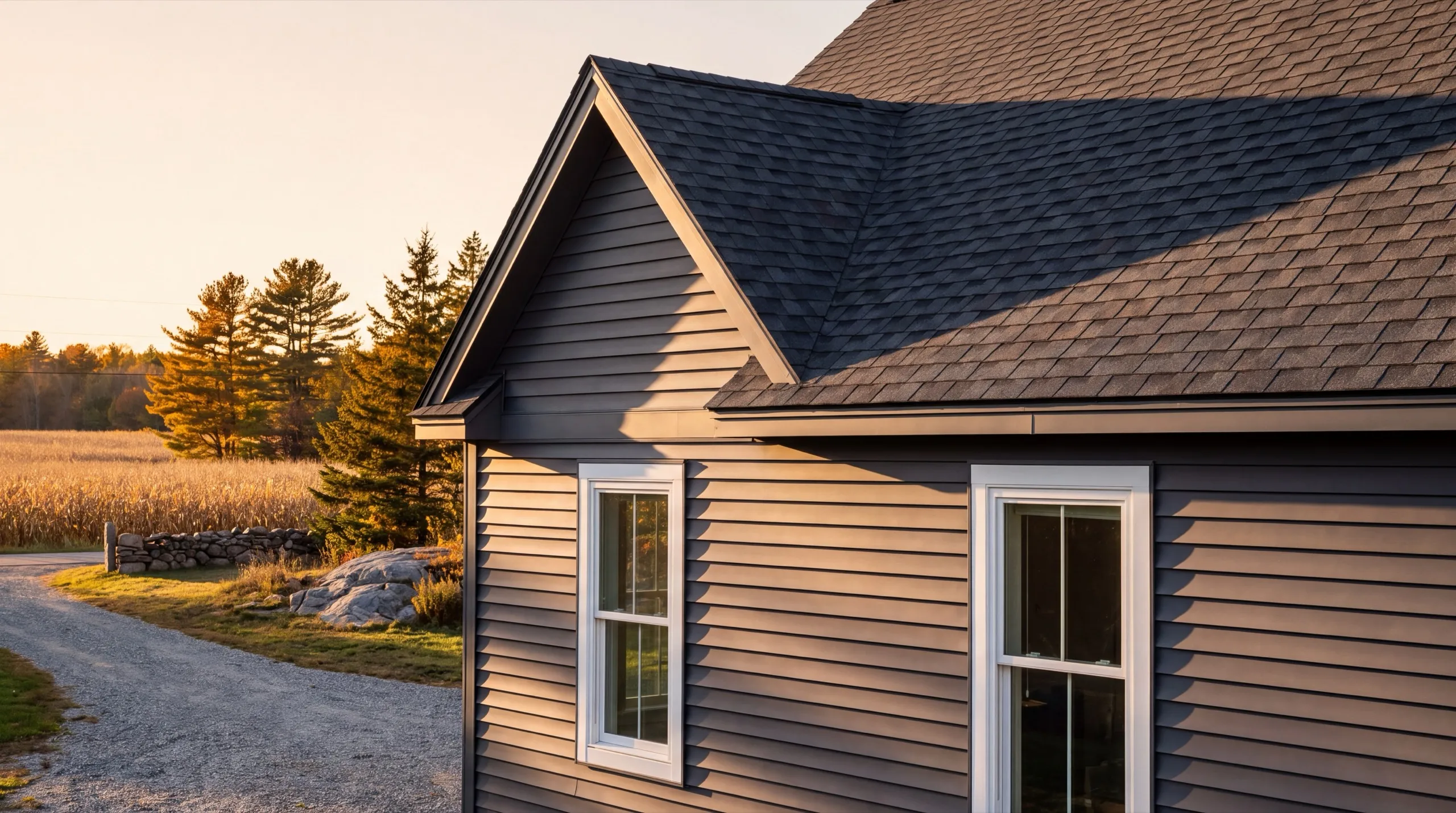 siding contractor in Litchfield, ME installing fiber-cement siding