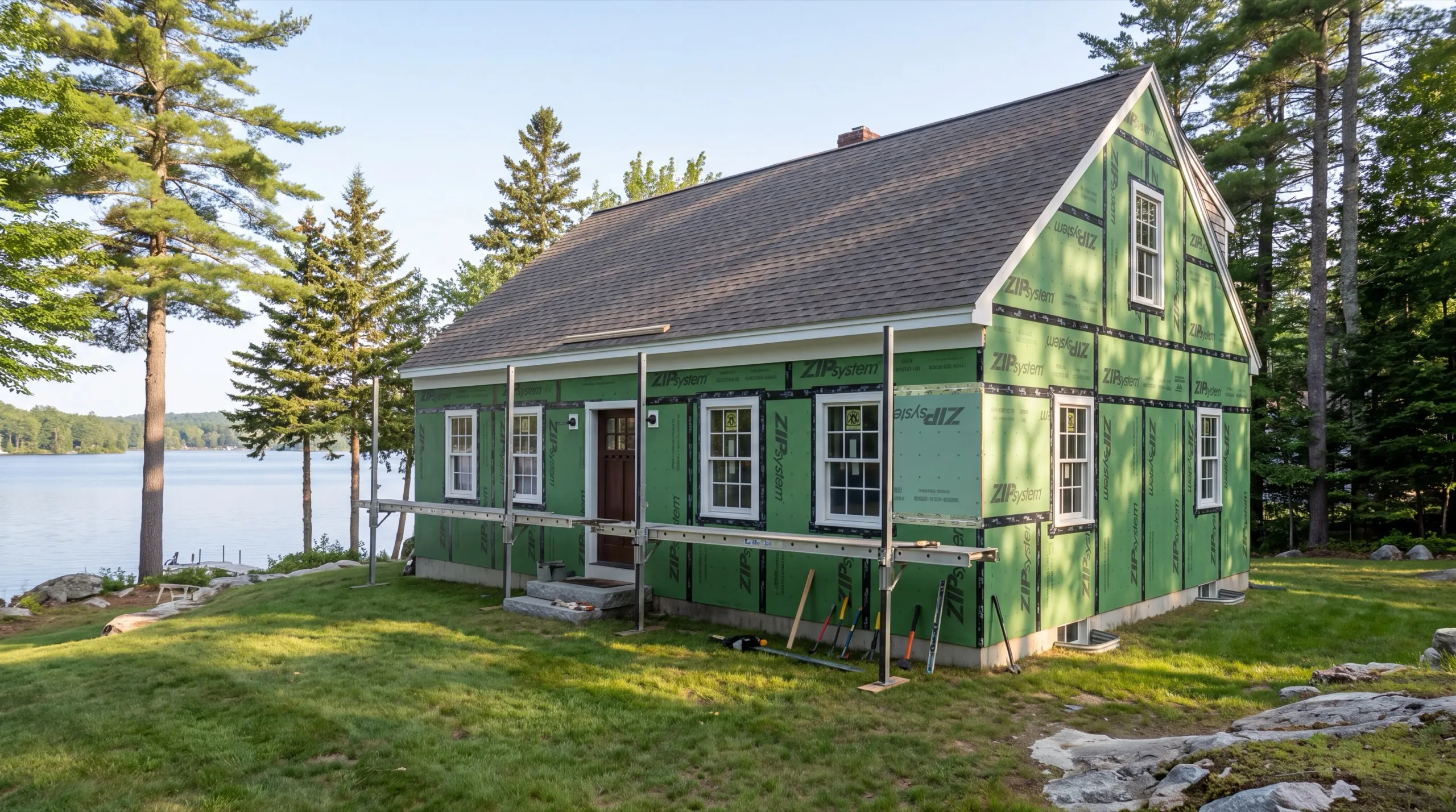 old siding removal on a Manchester home