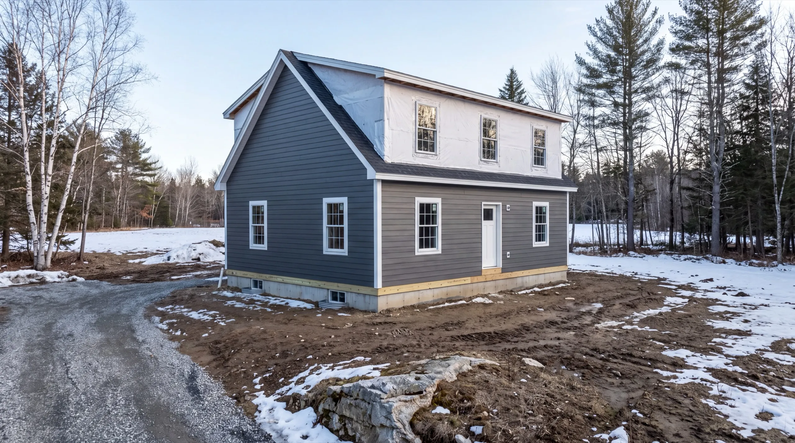 new siding installation in progress in Monmouth