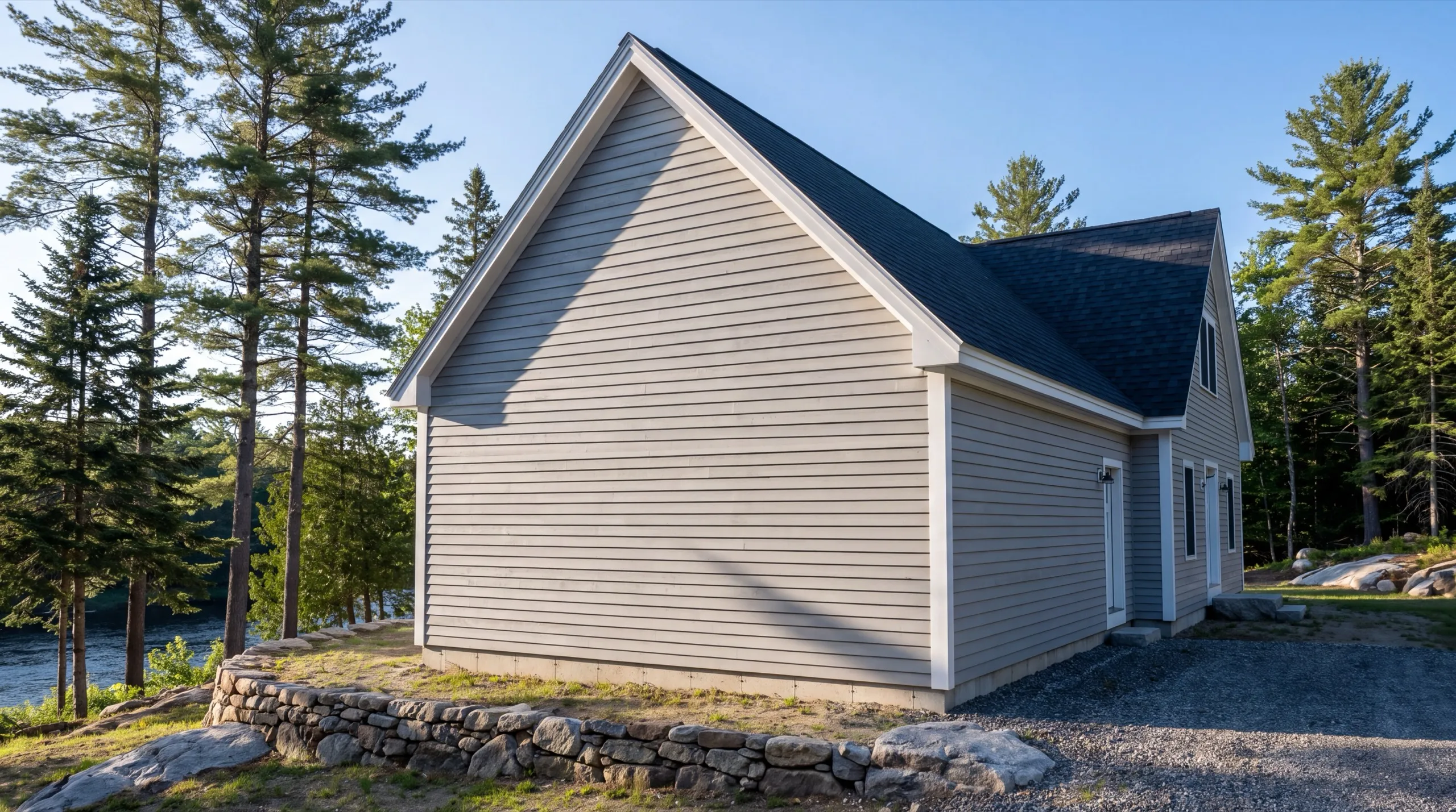 siding contractor in Pittston, ME installing fiber-cement siding