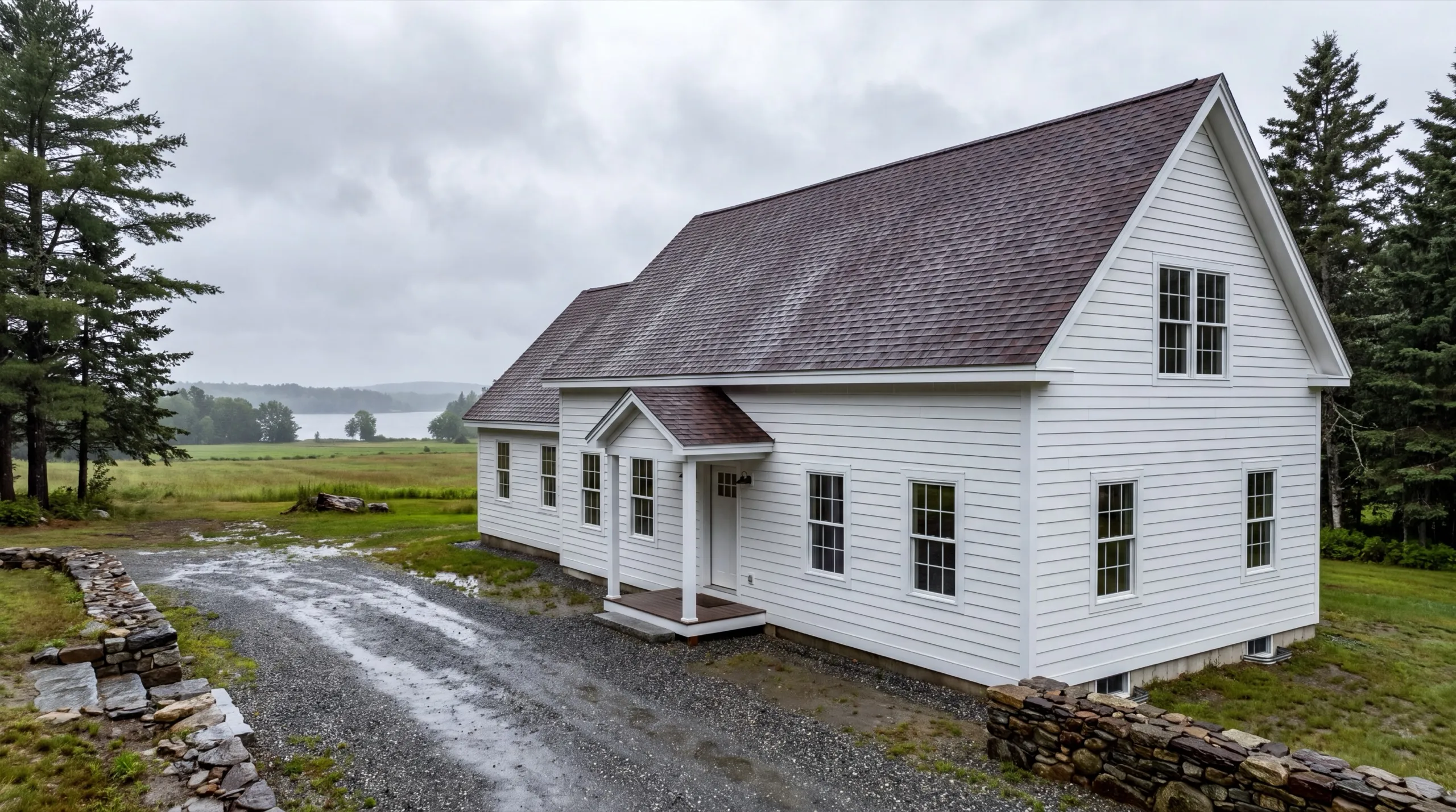 siding contractor in Sidney, ME installing fiber-cement siding