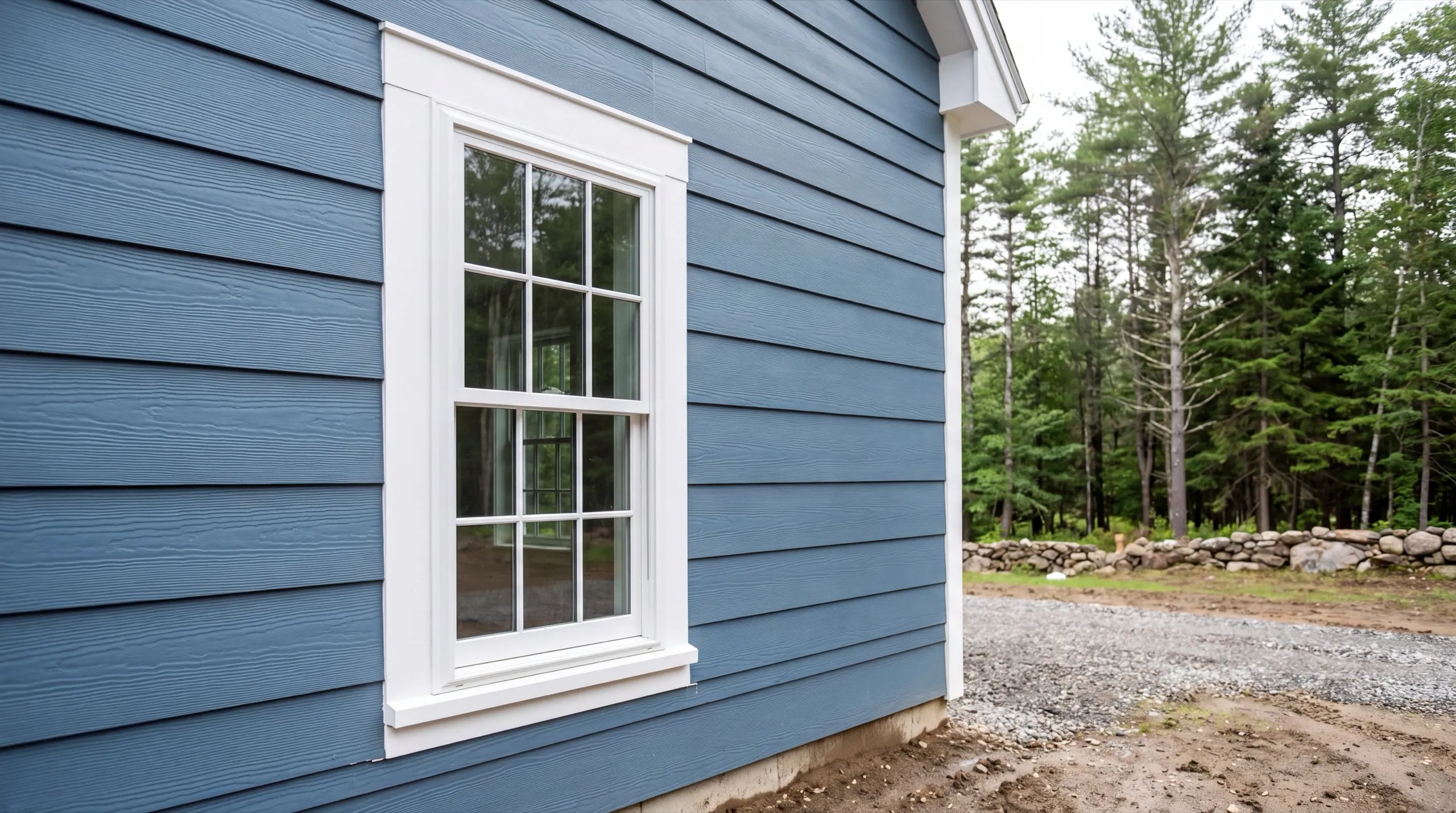 trim and flashing detail work on a Central Maine siding job