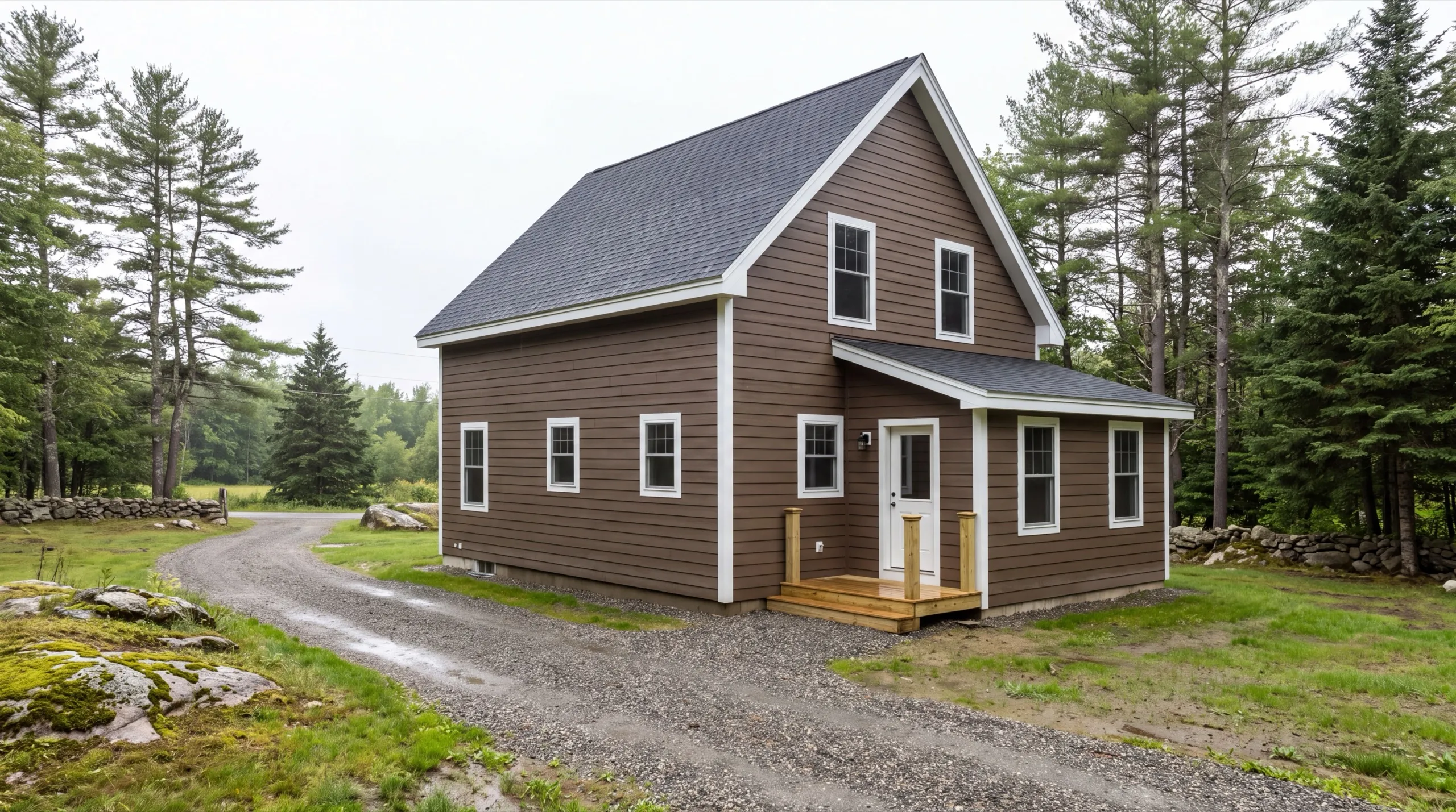finished siding exterior on a Vassalboro home