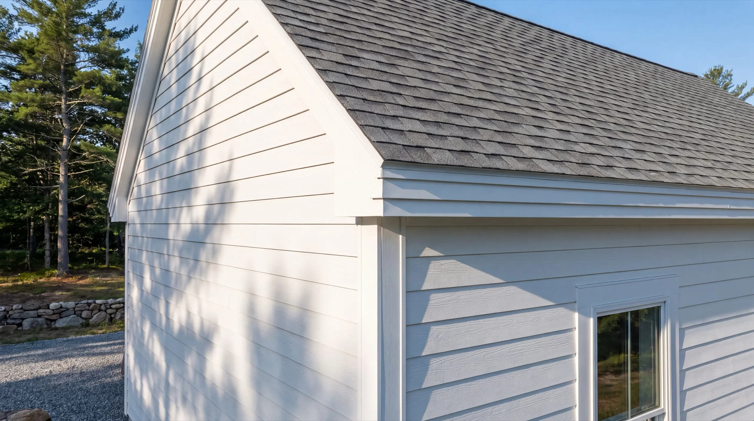 siding contractor in Vassalboro, ME installing fiber-cement siding