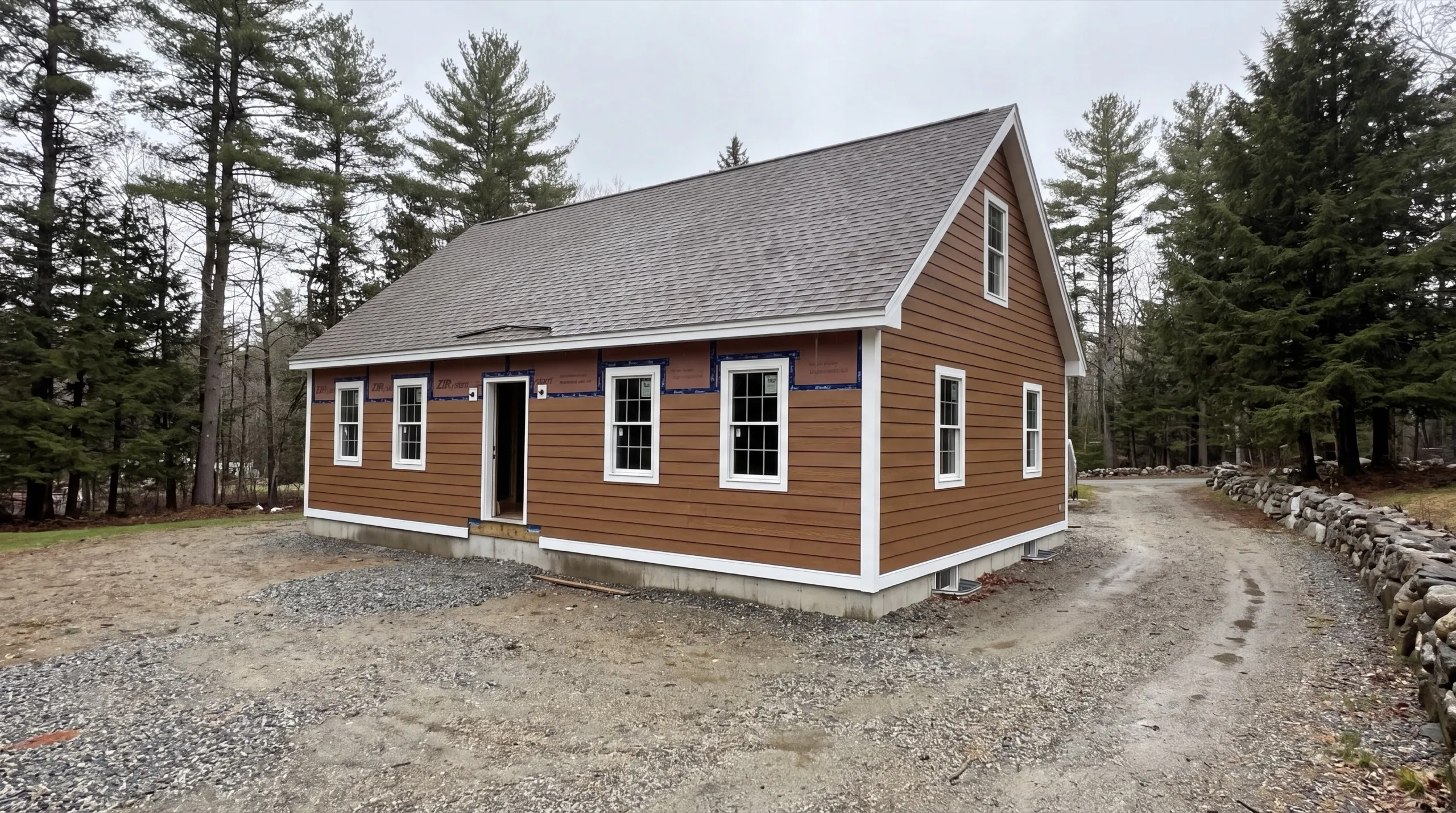 new siding installation in progress in Vassalboro