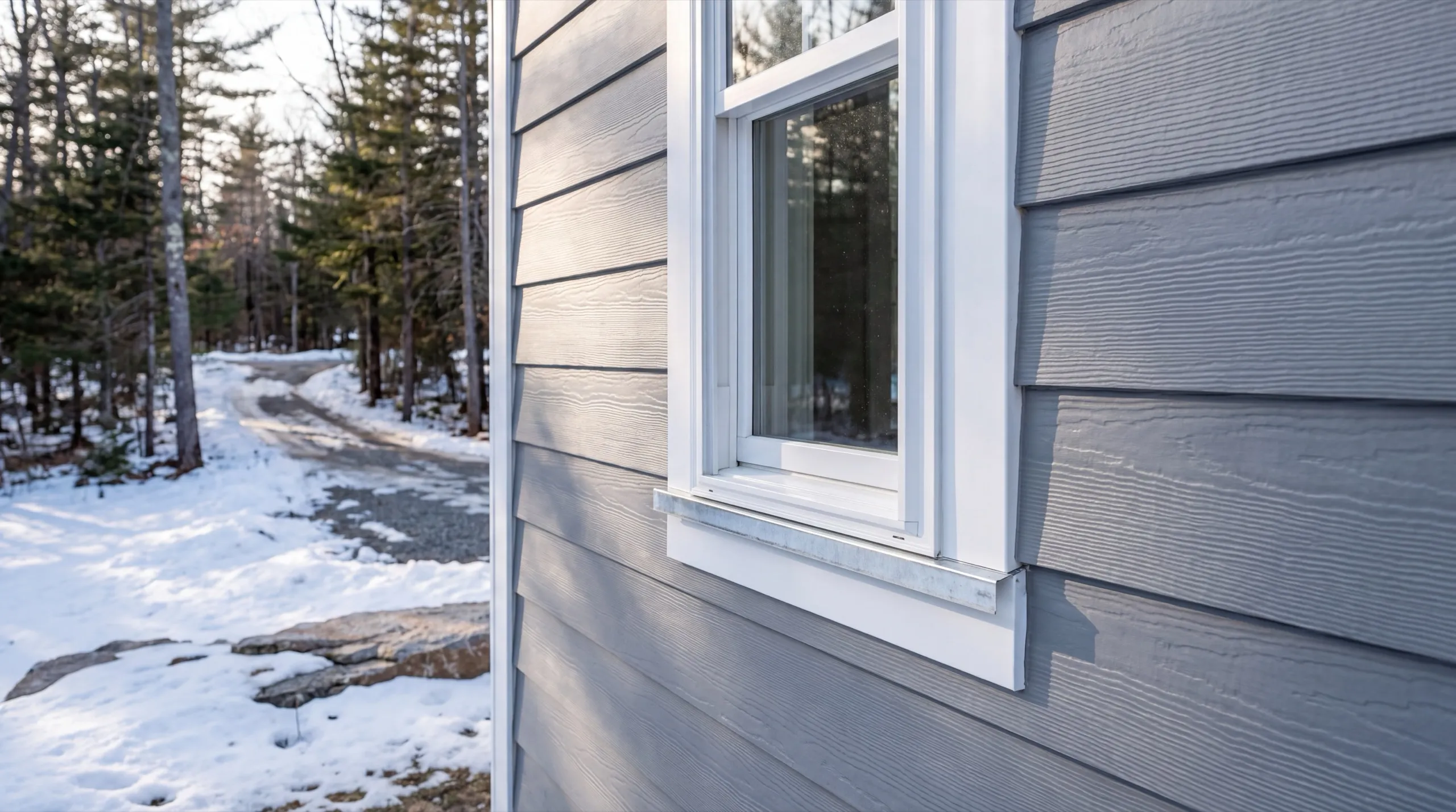 trim and flashing detail on a Vassalboro siding job