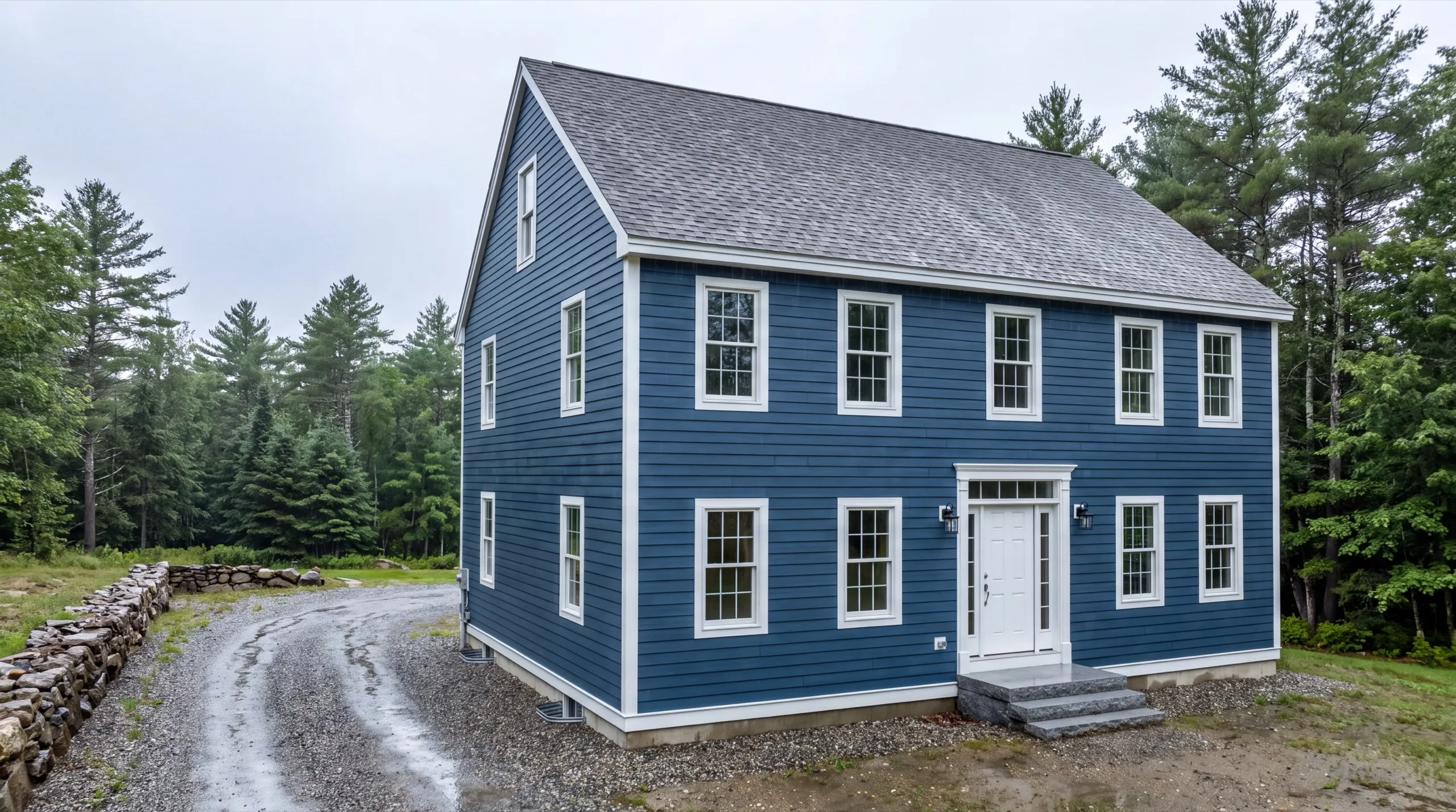 finished siding exterior on a West Gardiner home