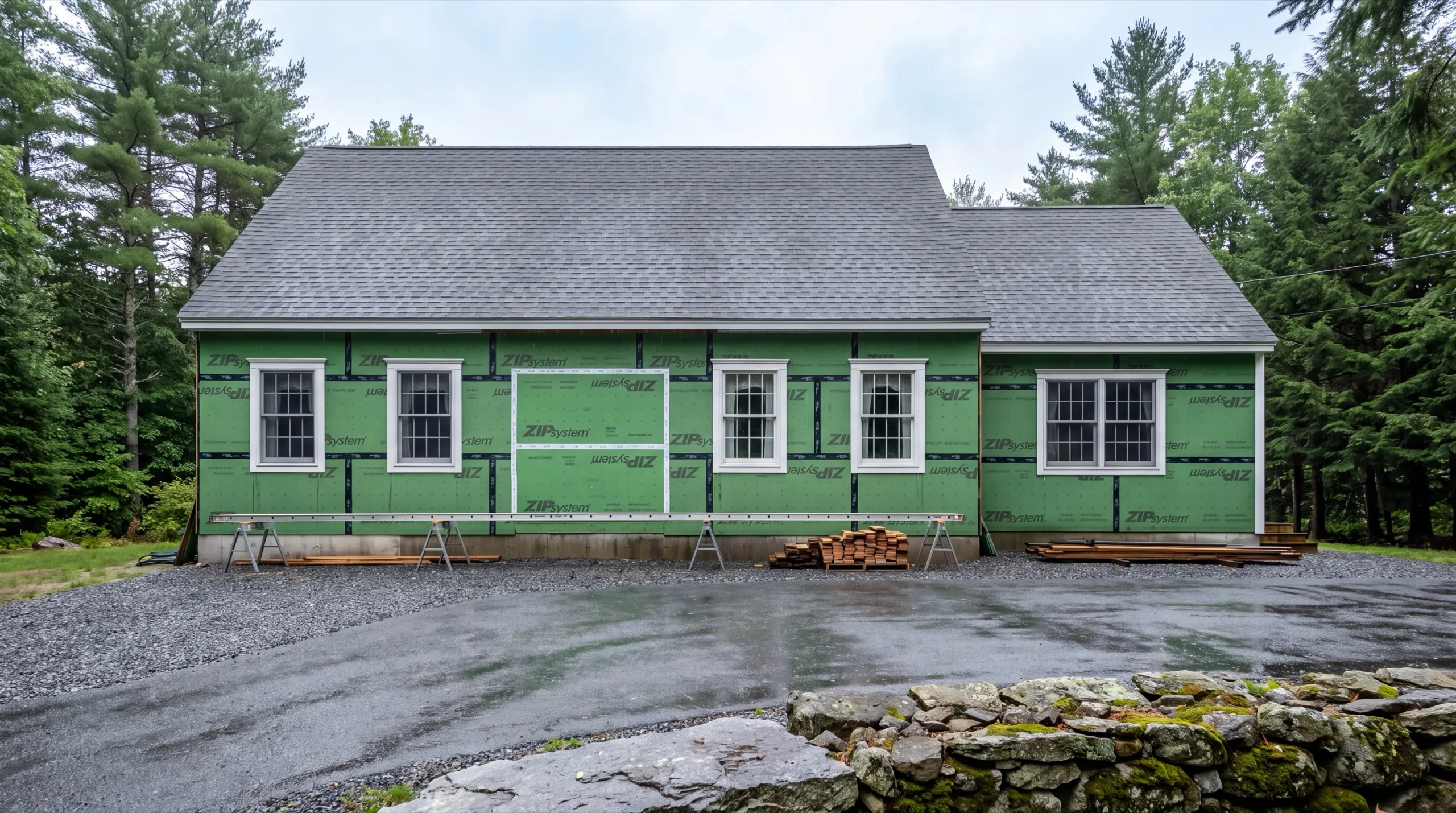 old siding removal on a West Gardiner home