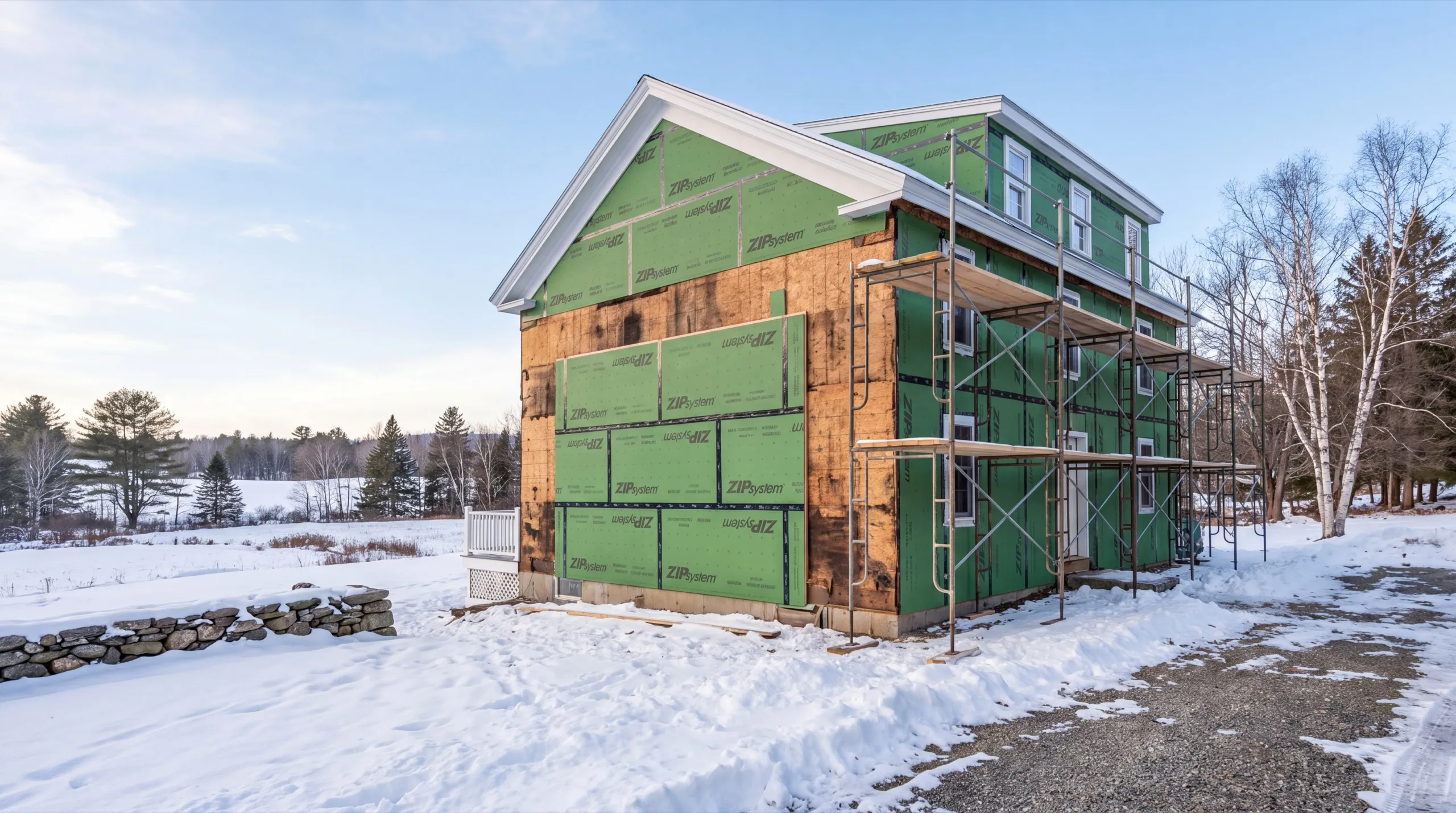 old siding removal on a Whitefield home