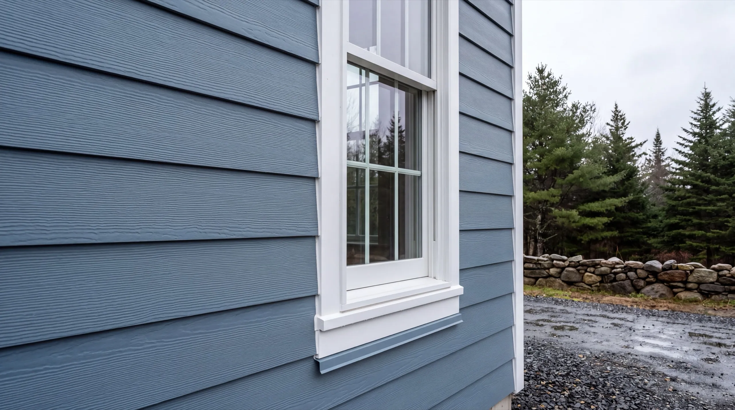 trim and flashing detail on a Whitefield siding job