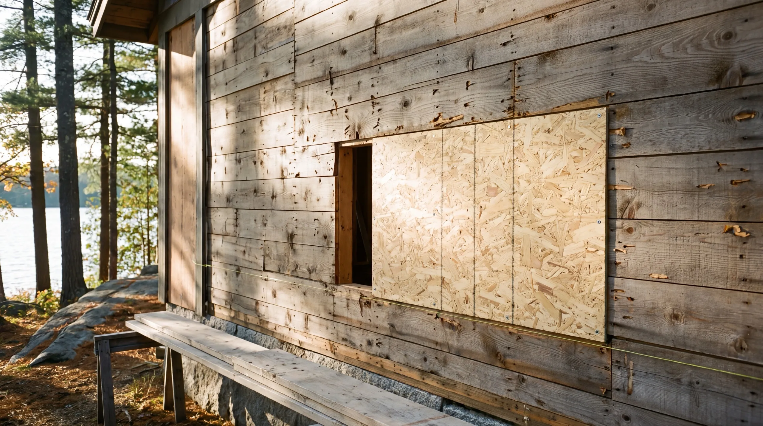 old siding removal on a Winthrop home
