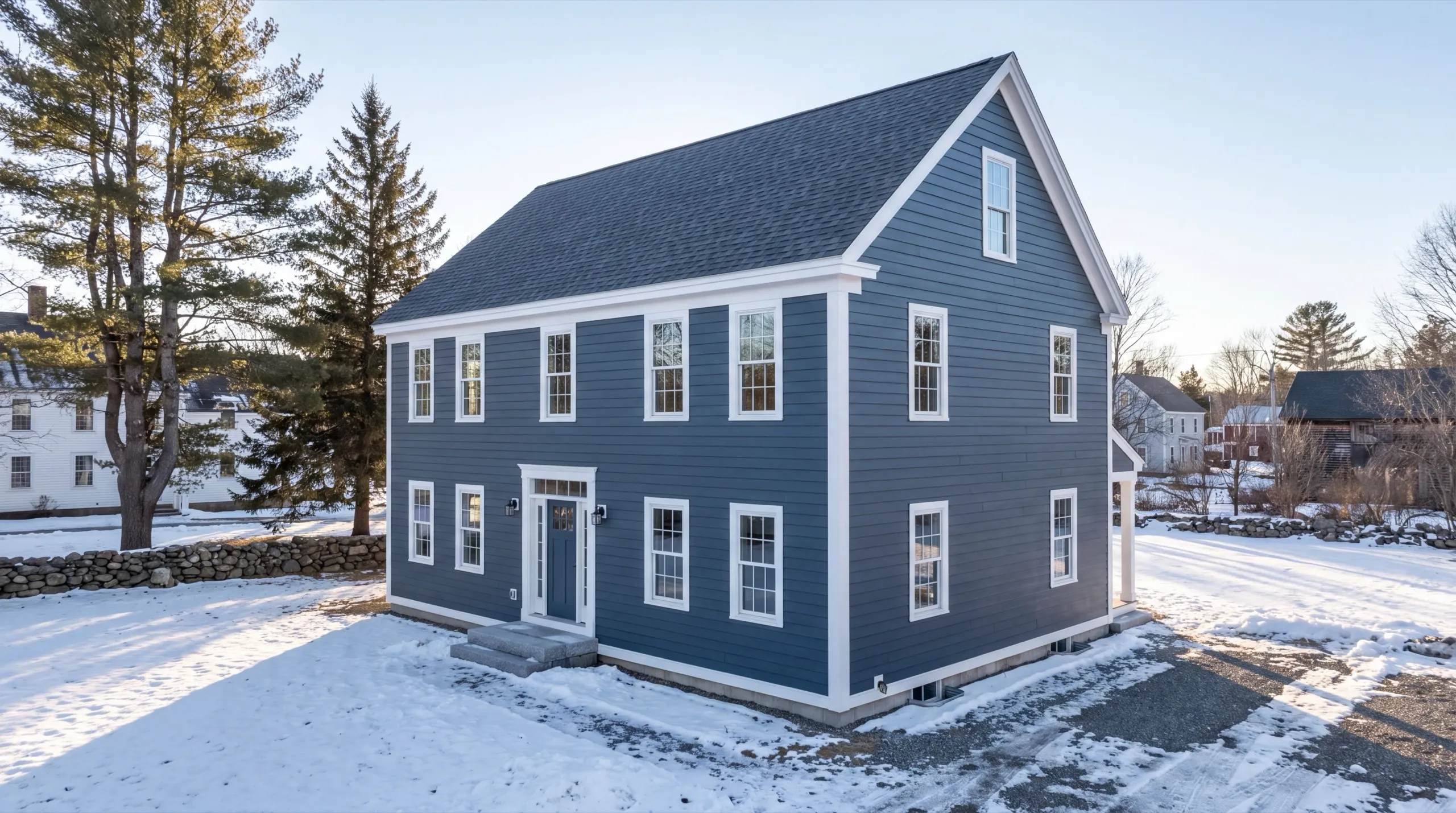 finished siding exterior on a Wiscasset home